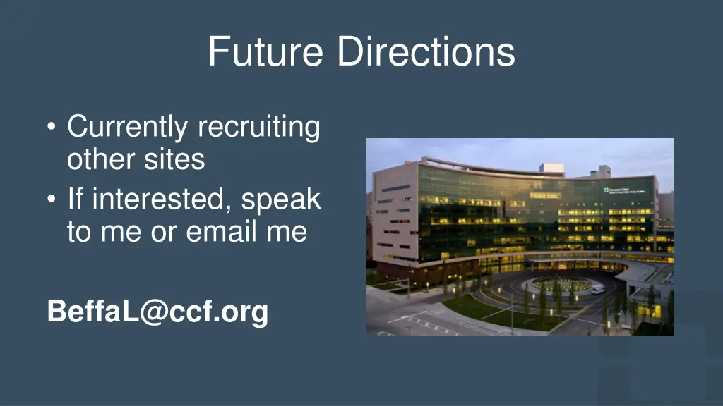 future directions
