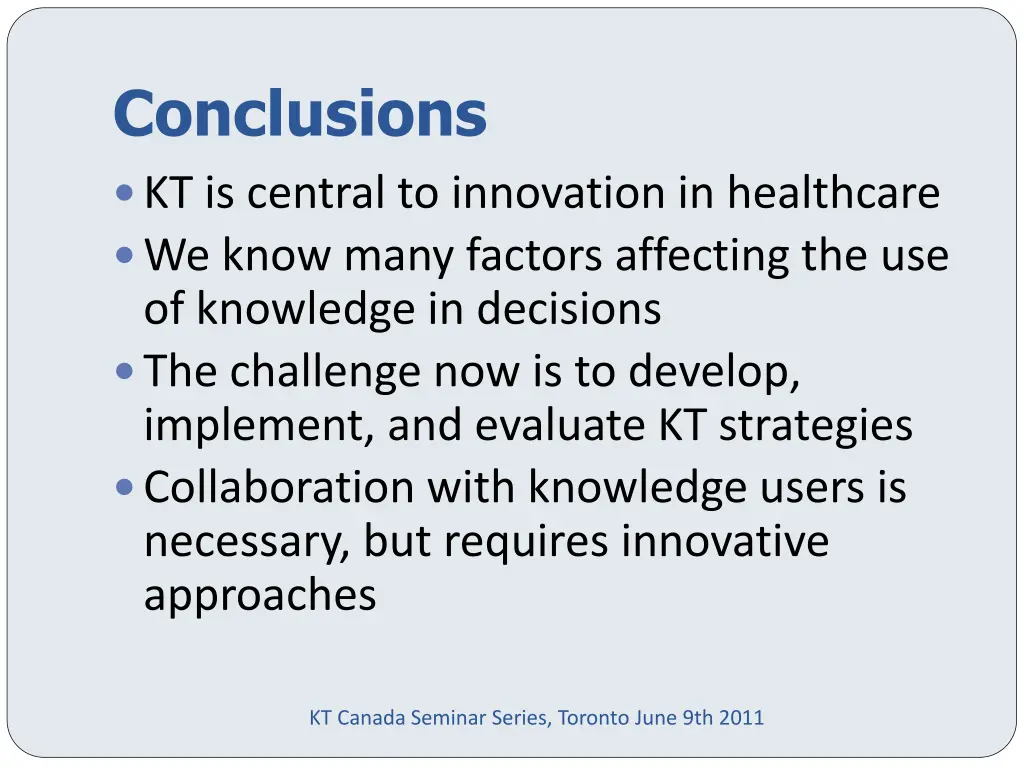 conclusions