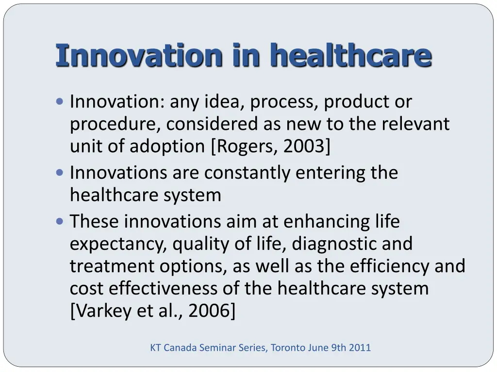 innovation in healthcare