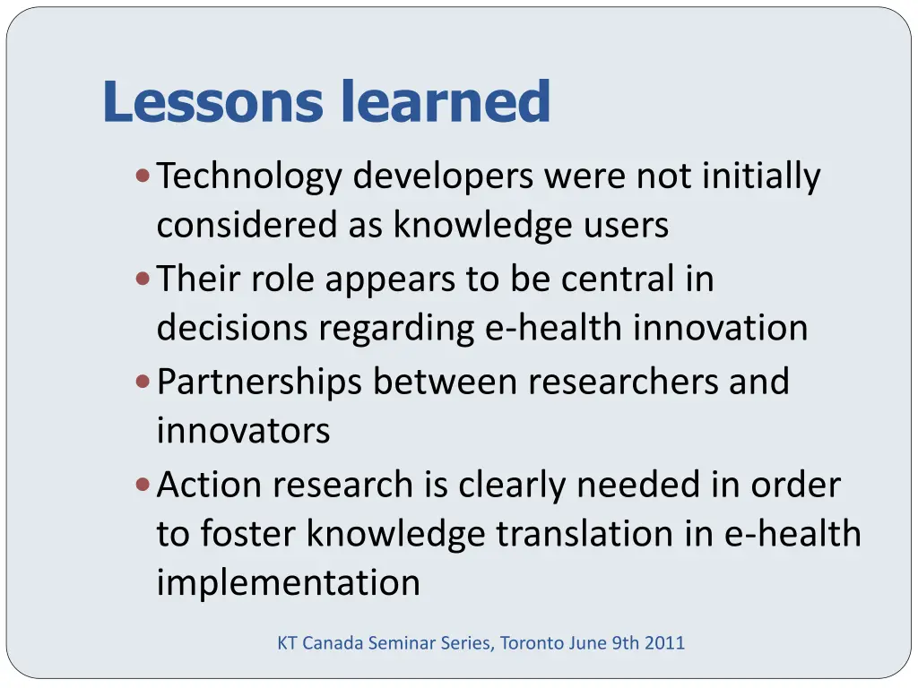 lessons learned 2