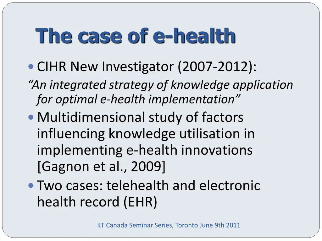 the case of e health 1