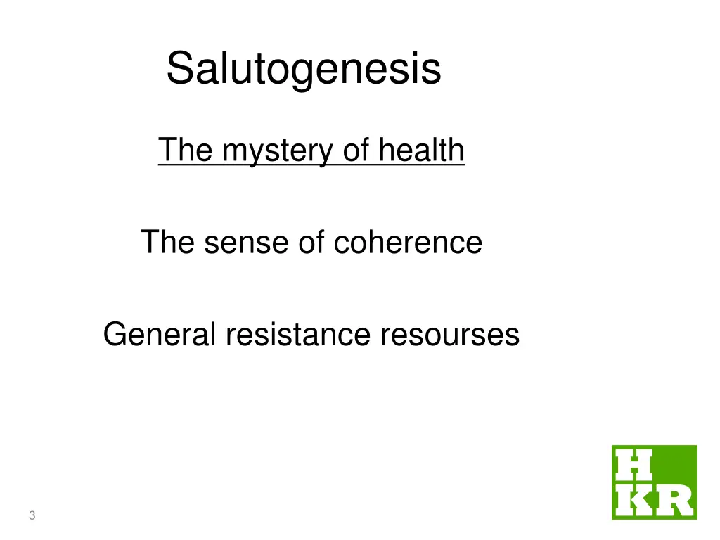 salutogenesis