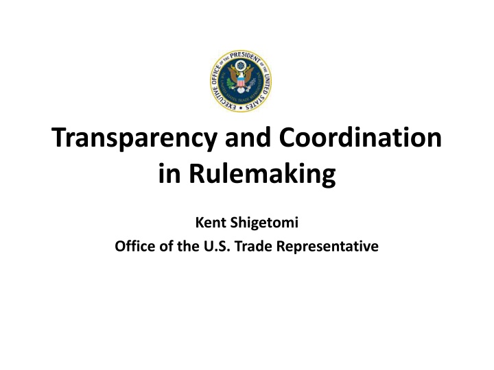transparency and coordination in rulemaking