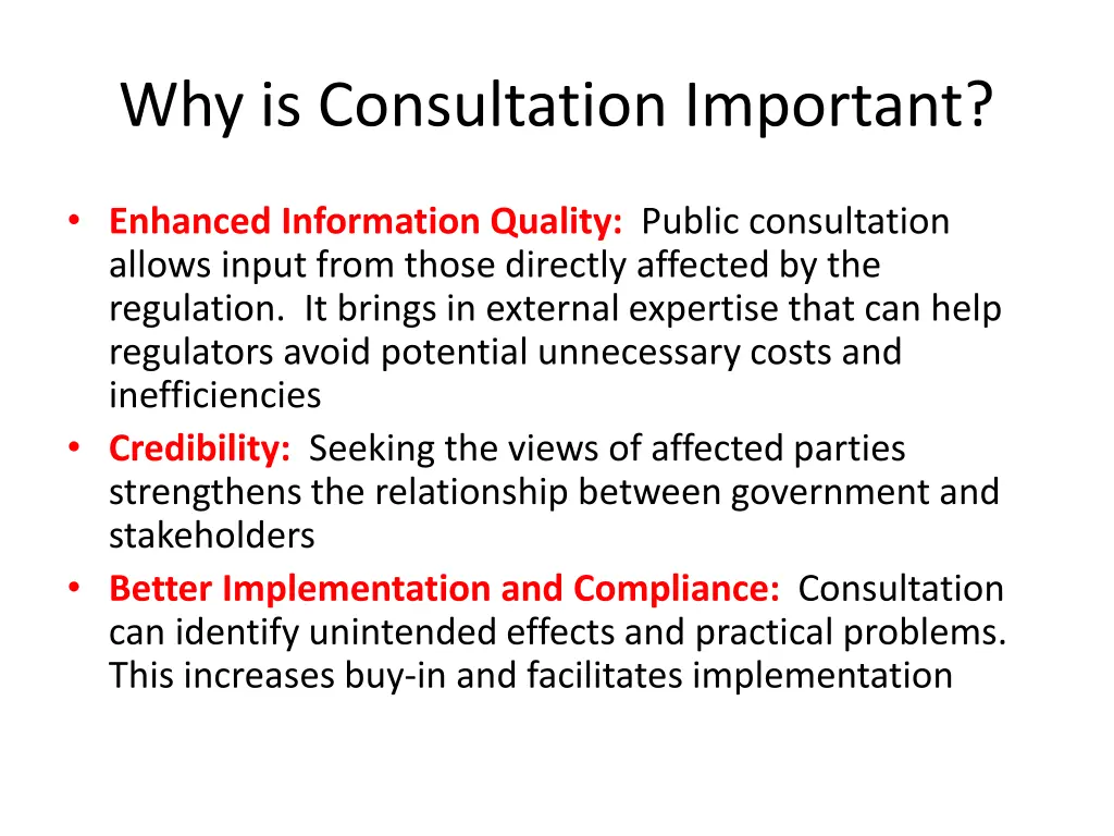 why is consultation important