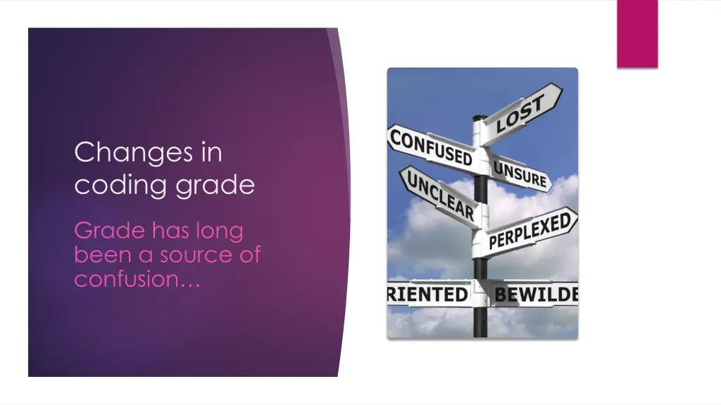 changes in coding grade