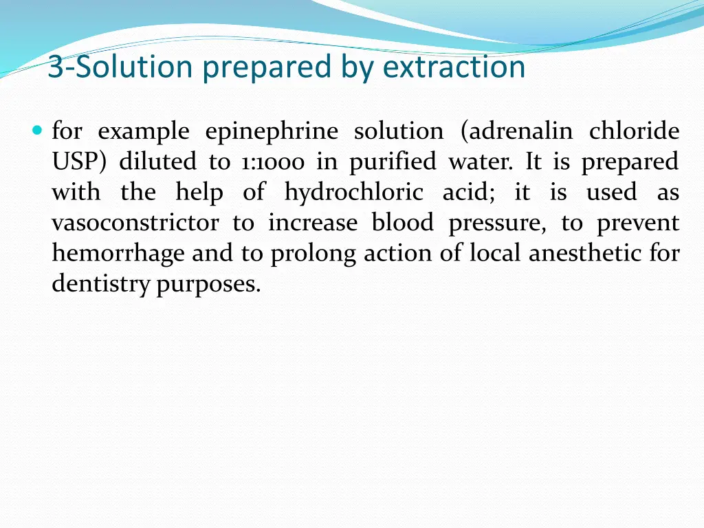 3 solution prepared by extraction