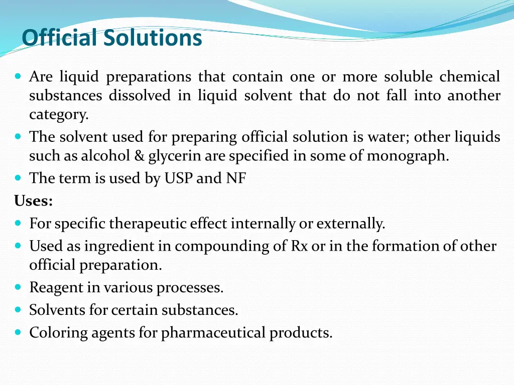 official solutions