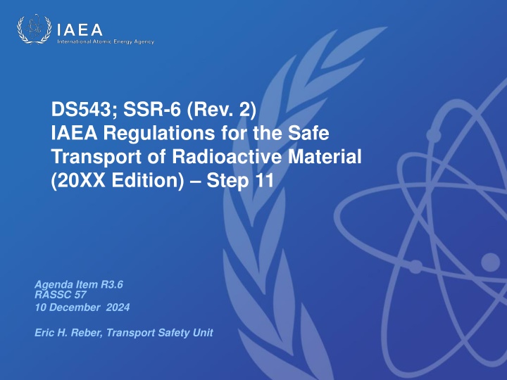 ds543 ssr 6 rev 2 iaea regulations for the safe