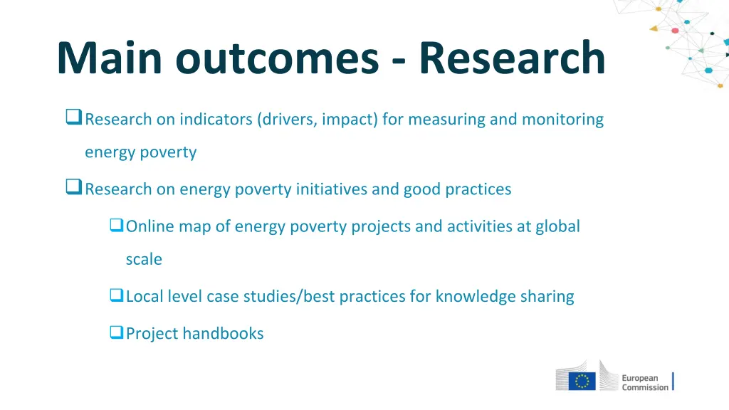 main outcomes research