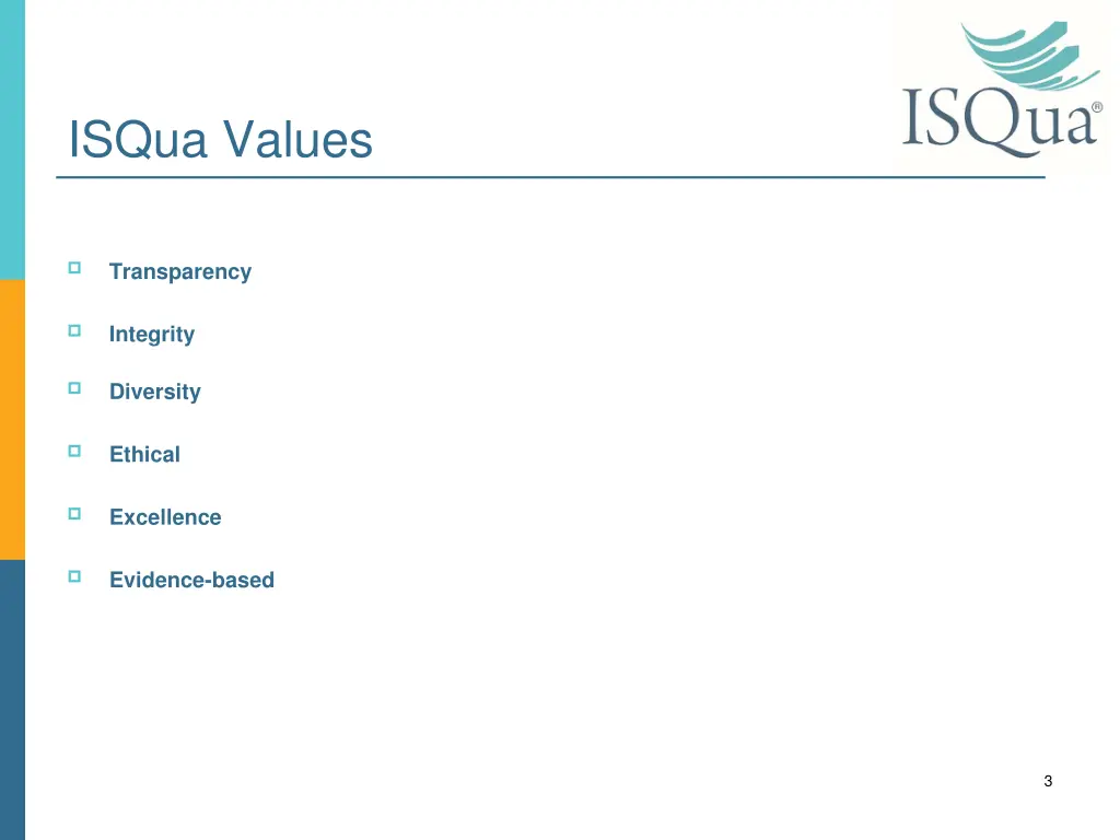 isqua values