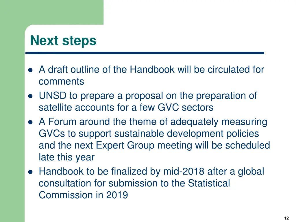 next steps