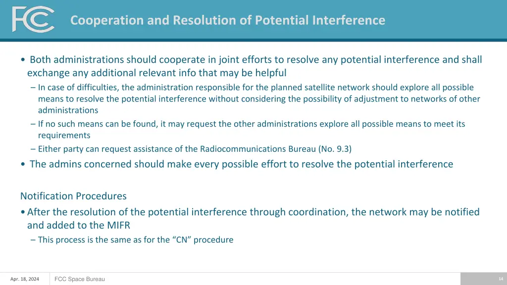 cooperation and resolution of potential