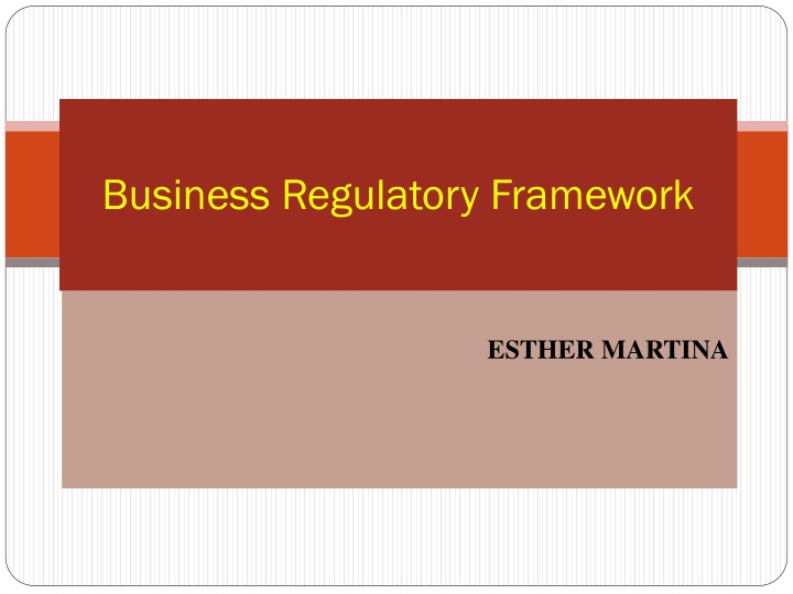 business regulatory framework