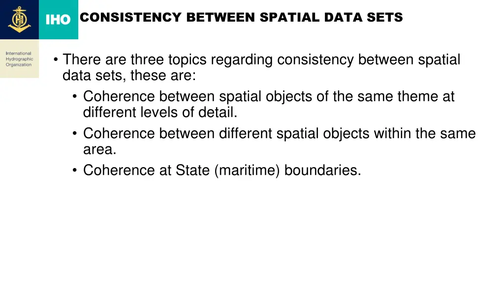 consistency between spatial data sets