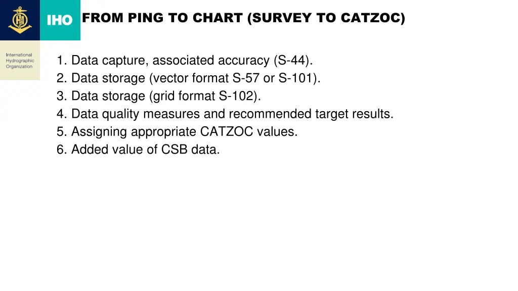 from ping to chart survey to catzoc