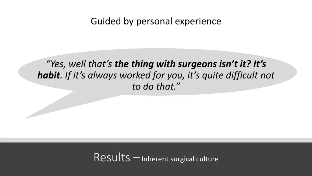 guided by personal experience 1