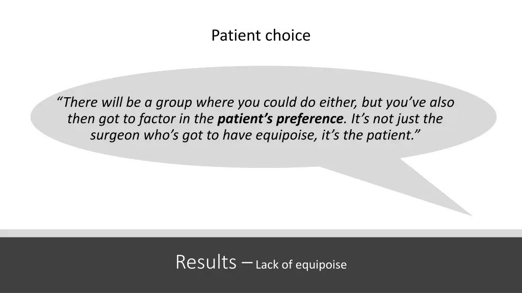 patient choice