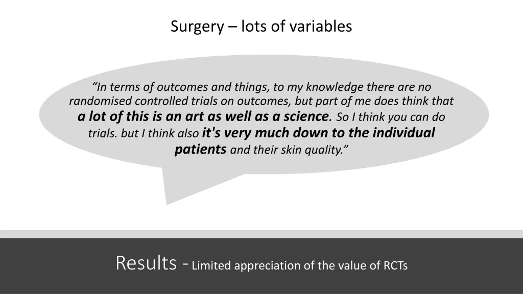 surgery lots of variables 1