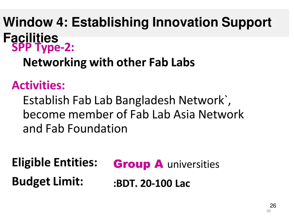 window 4 establishing innovation support 1