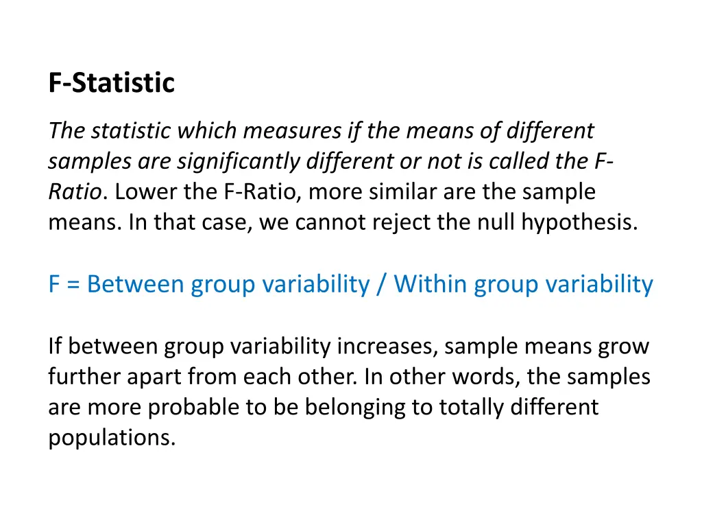 f statistic