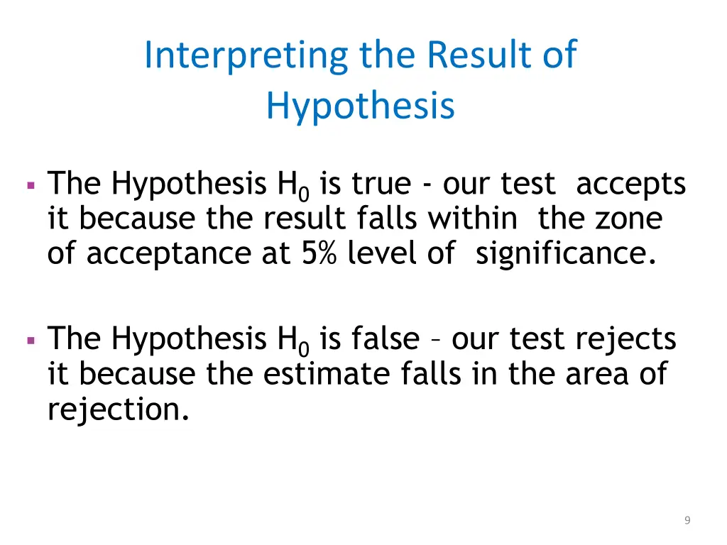interpreting the result of hypothesis