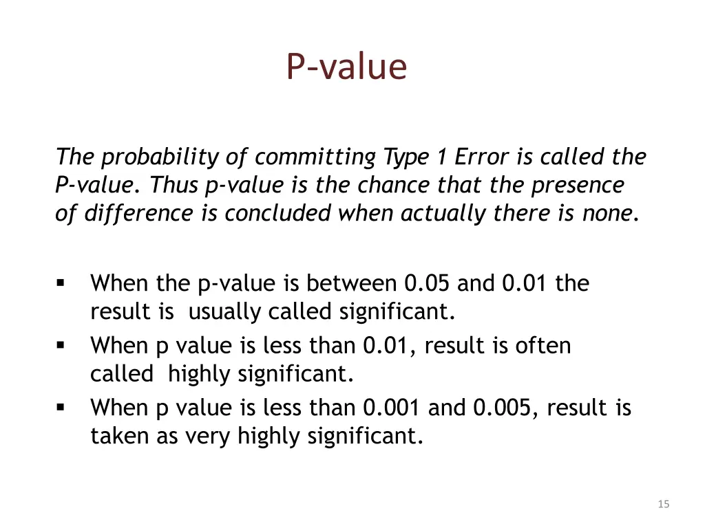p value