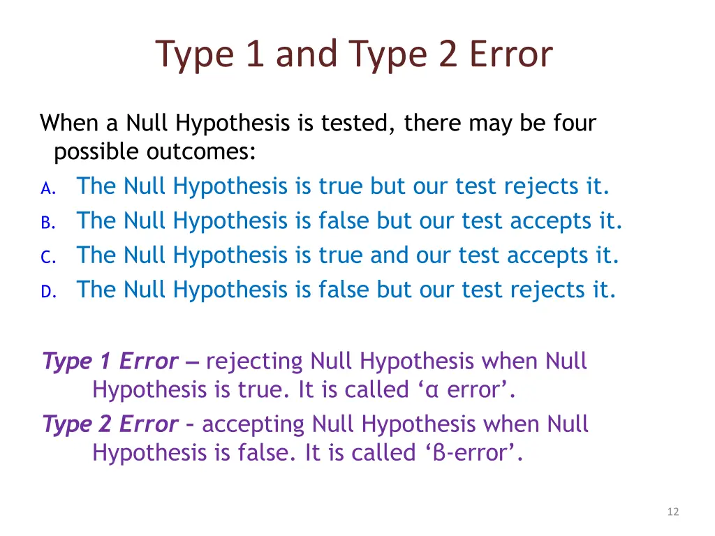 type 1 and type 2 error