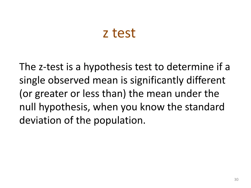 z test