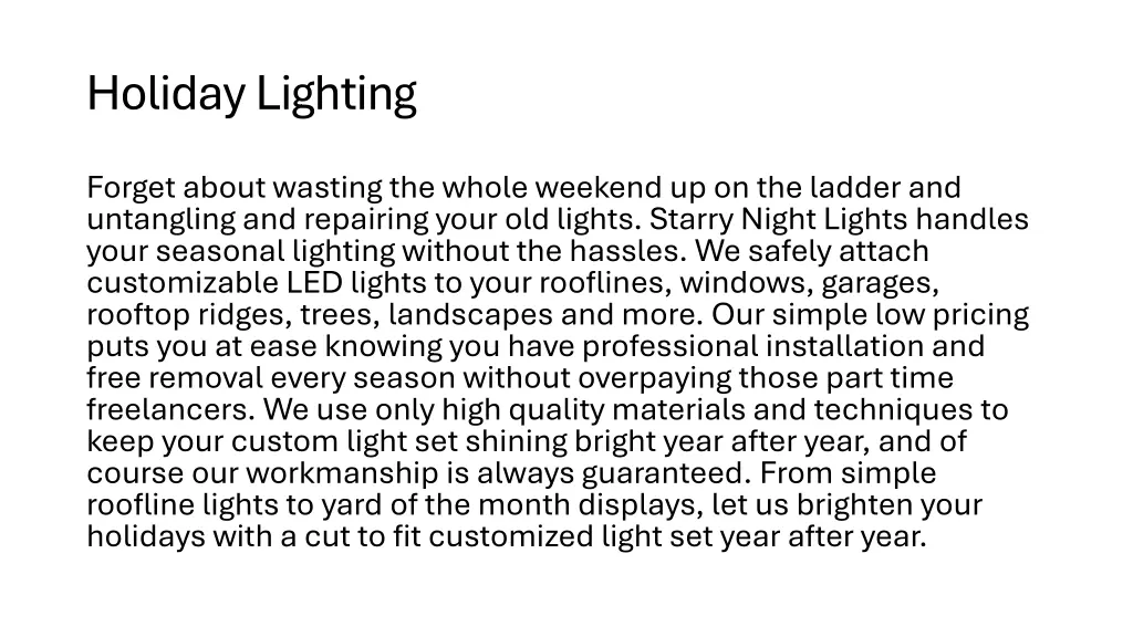 holiday lighting