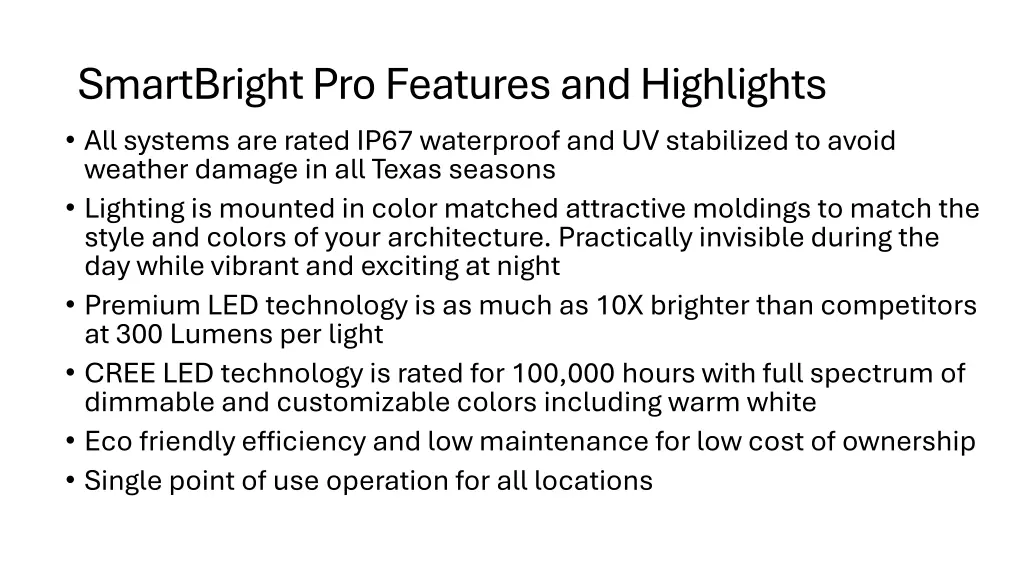 smartbrightpro features and highlights