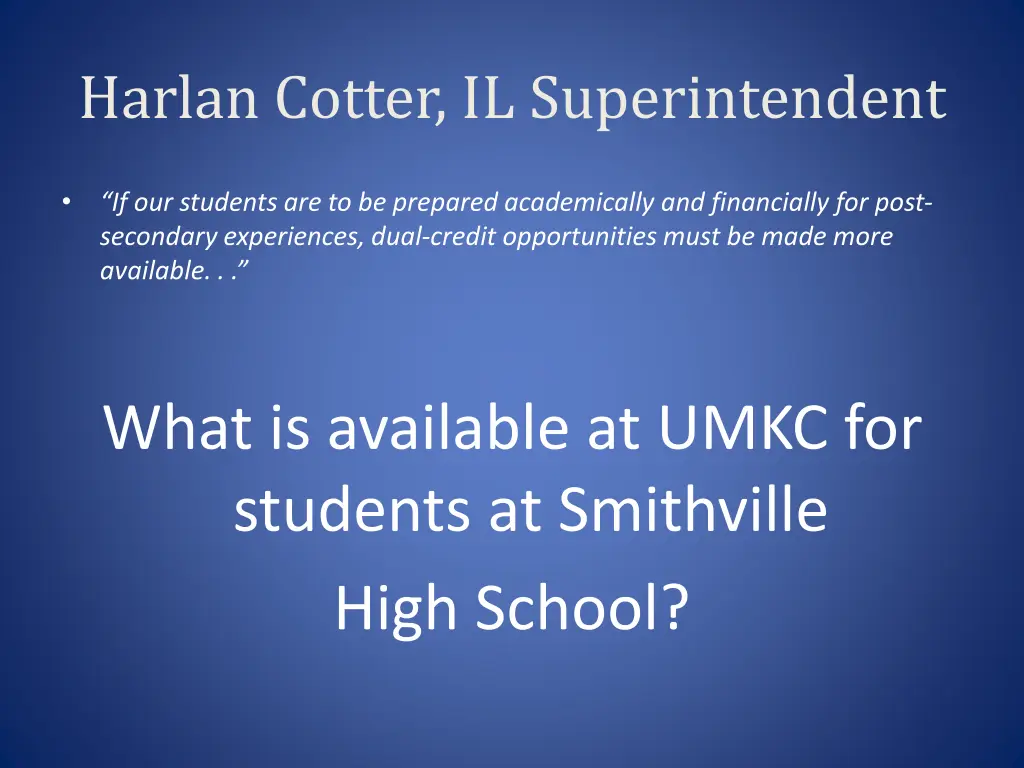 harlan cotter il superintendent