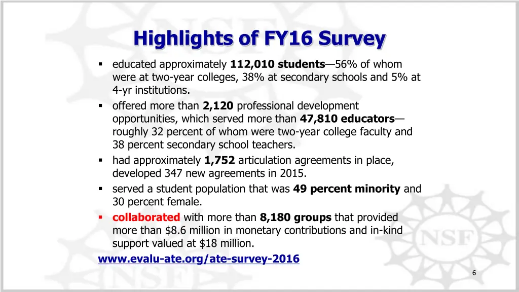 highlights of fy16 survey
