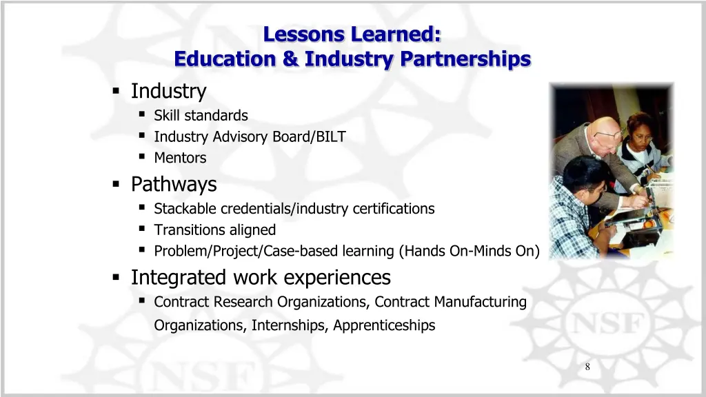lessons learned education industry partnerships