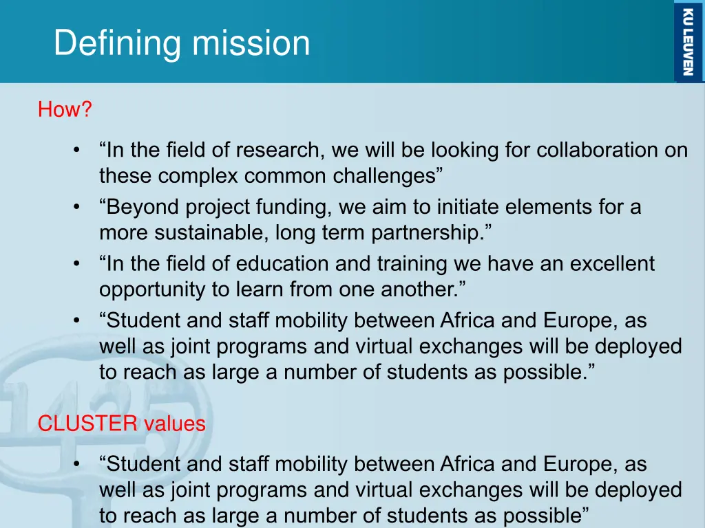 defining mission 1