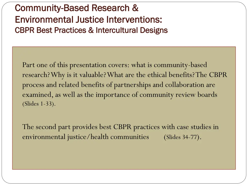 community community based environmental