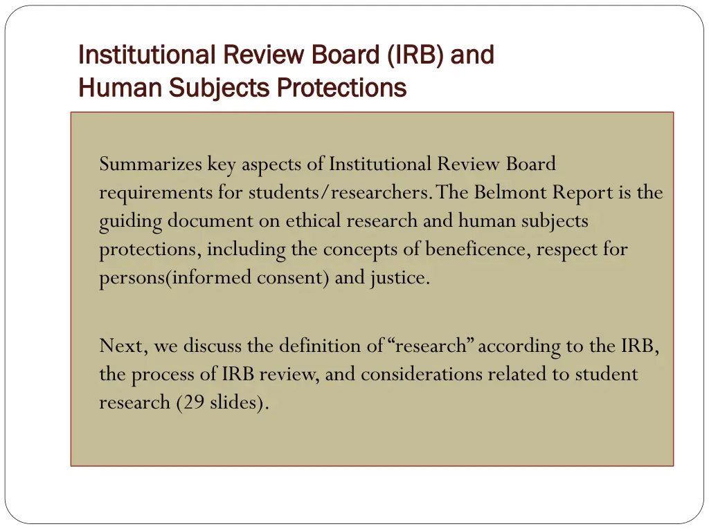 institutional review board irb and institutional