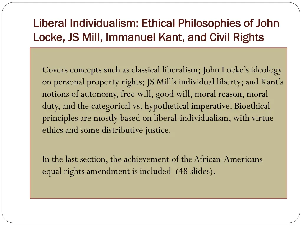 liberal liberal individualism ethical