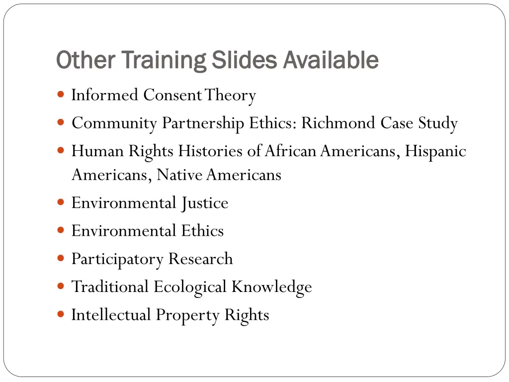 other training slides available other training