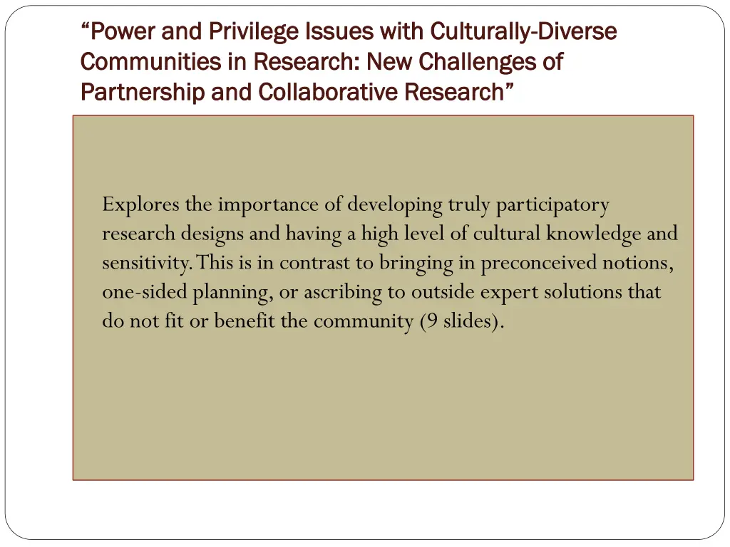 power and privilege issues with culturally power