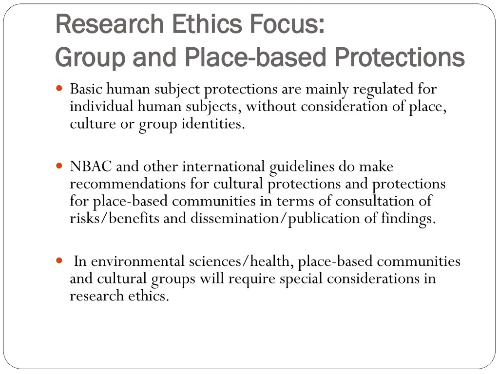 research ethics focus research ethics focus group