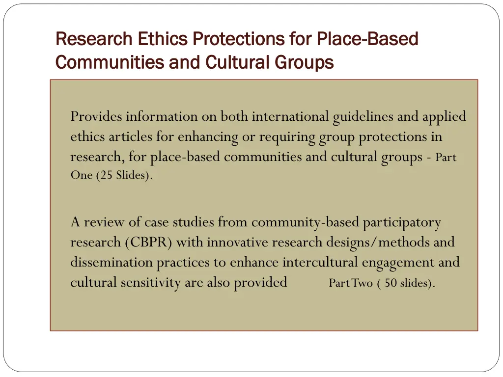 research ethics protections for place research