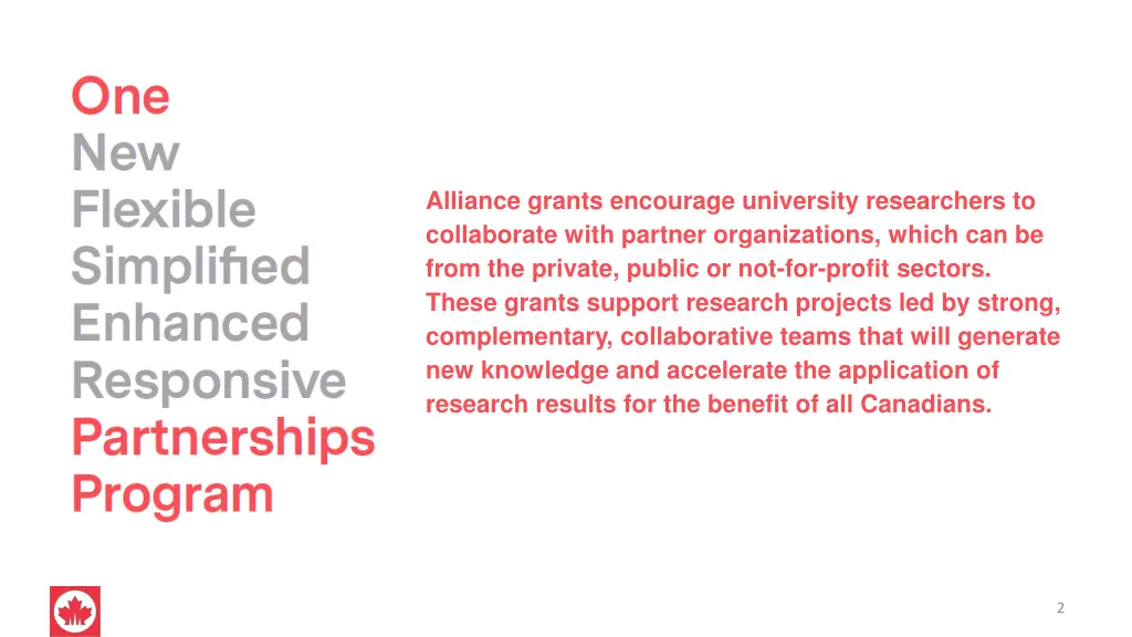 alliance grants encourage university researchers