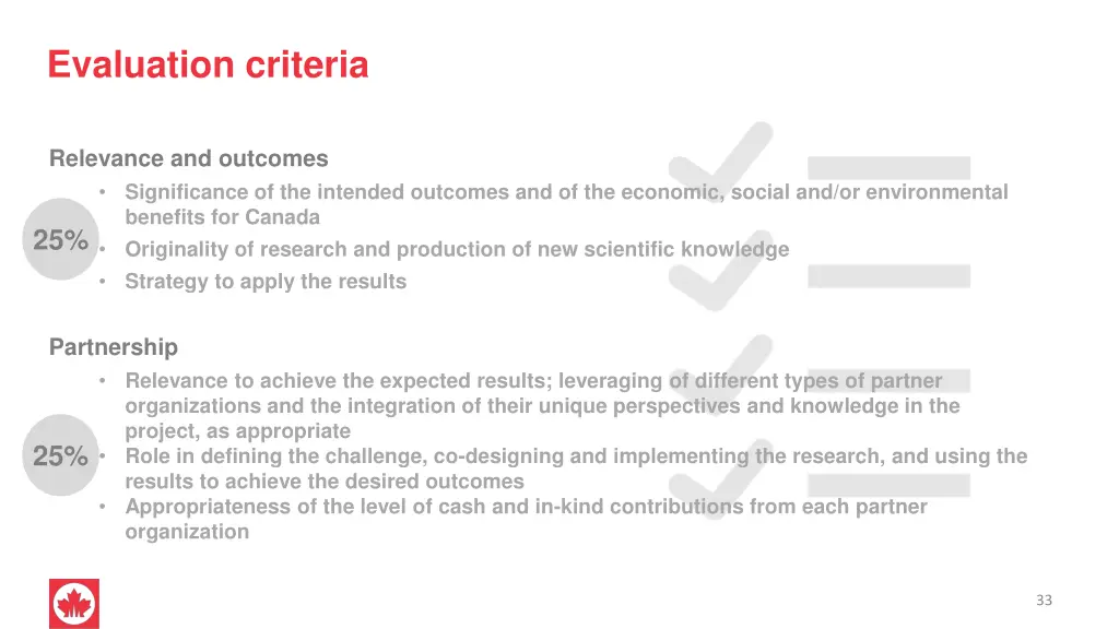 evaluation criteria 2