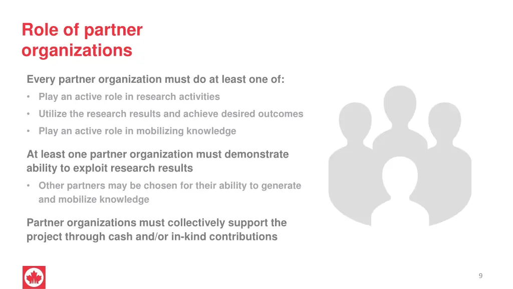 role of partner organizations