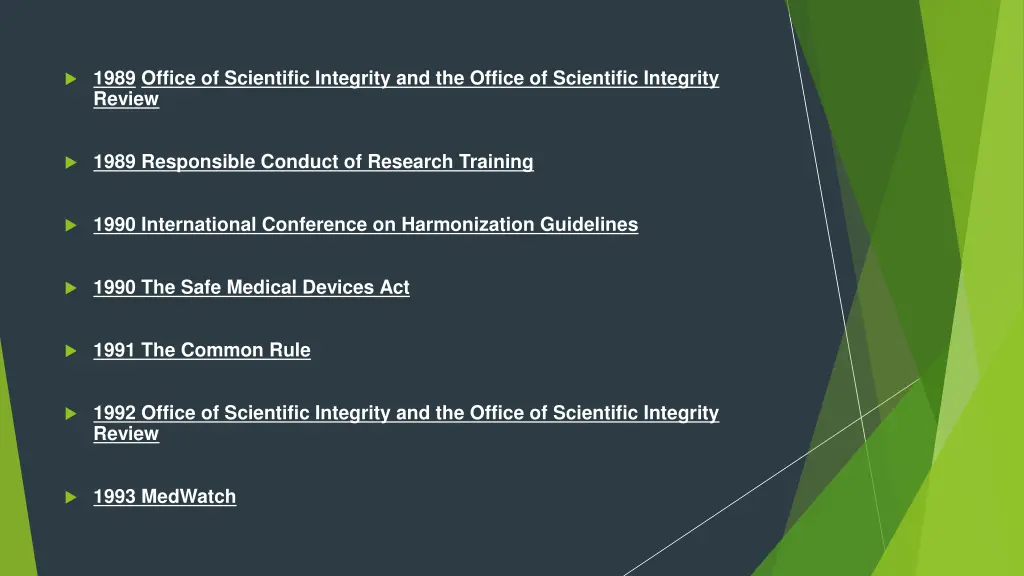 1989 office of scientific integrity