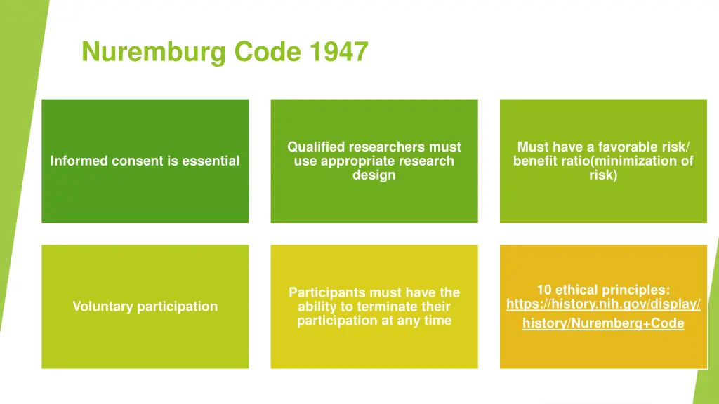 nuremburg code 1947
