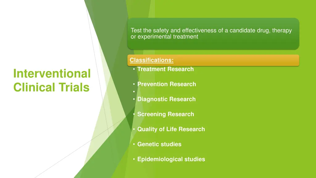 test the safety and effectiveness of a candidate