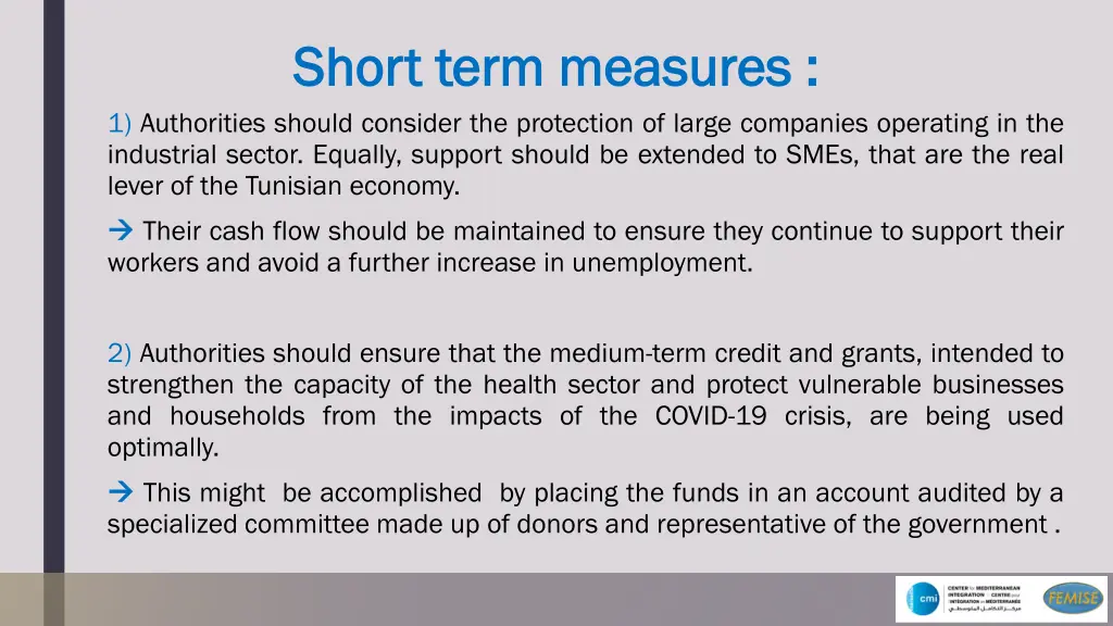 short term measures short term measures