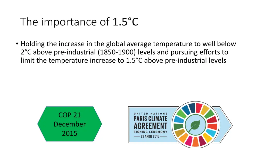 the importance of 1 5 c