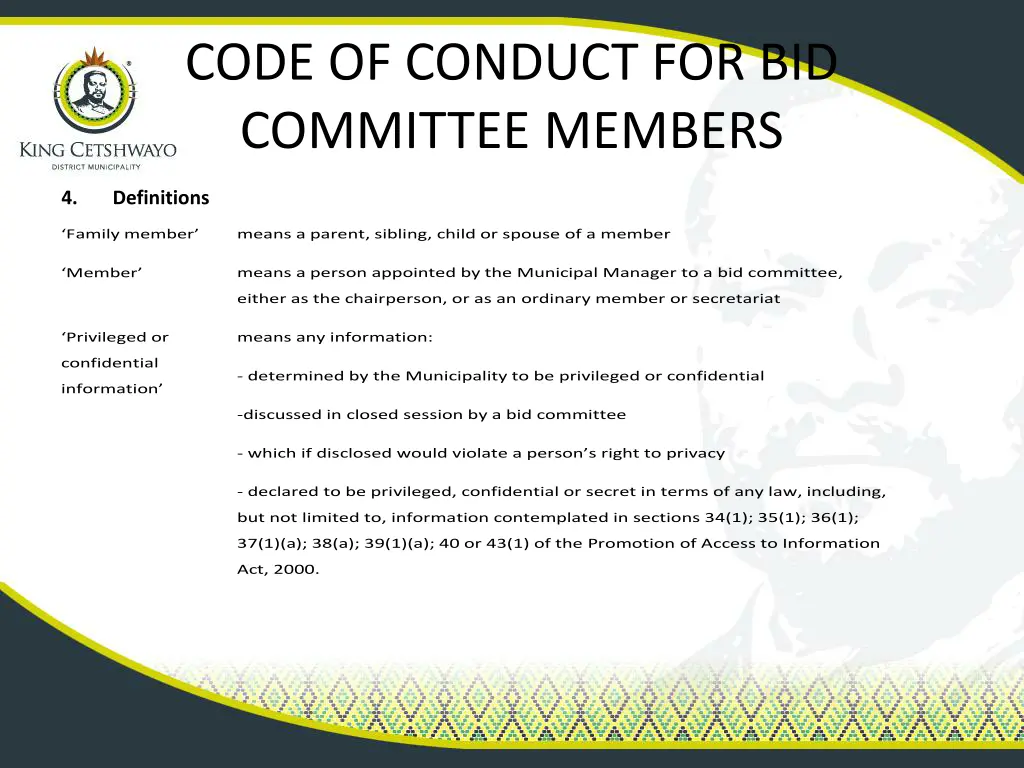 code of conduct for bid committee members 2